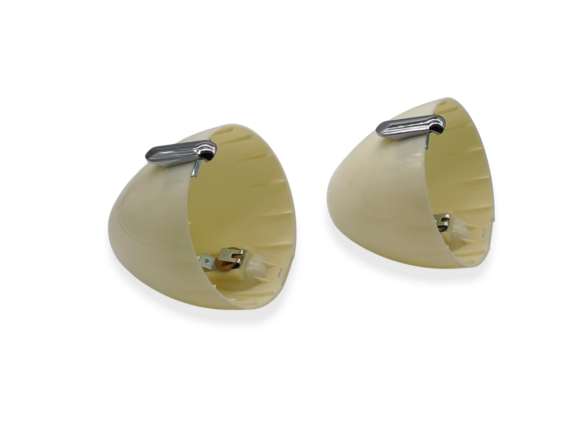 [A14001P] Paire de cuvelage rond plastique pour 2CV à peindre + Doigt