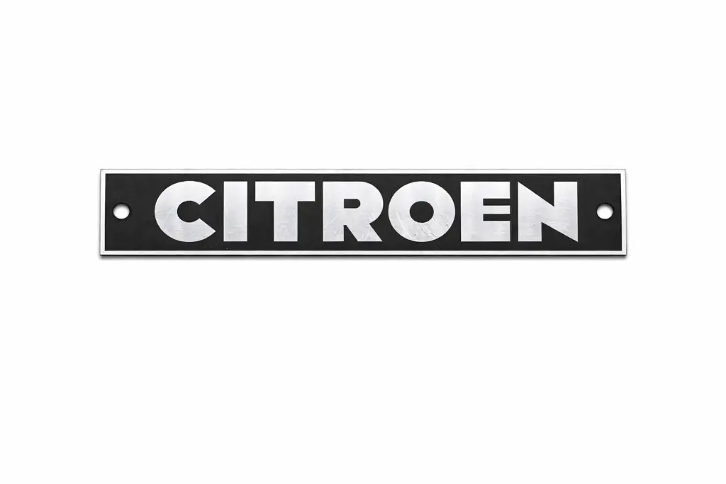[A09215] Plaque Citroën pour Pare choc ancien modèle avant 03/1963