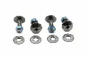 Lot 4 vis Inox + rondelles + écrous pour pare-chocs et carrosserie Méhari