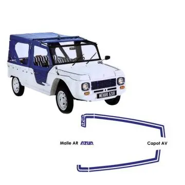 [A09938] Ensemble adhésif pour Méhari Bleu Azur