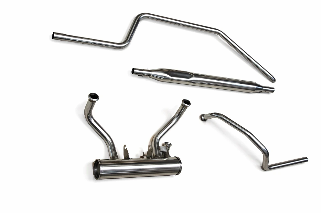 [A12015-i] Ligne d´échappement complète Inox - sortie longue - pour 2CV6 et Dyane6 - AMI8