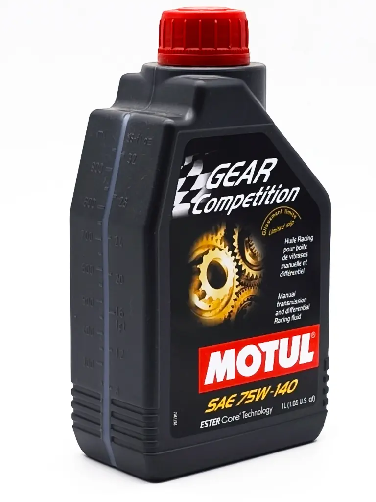 Bidon d´huile 1L pour Boîte de vitesse GEAR COMPETITION 75W140 100% Synthèse MOTUL