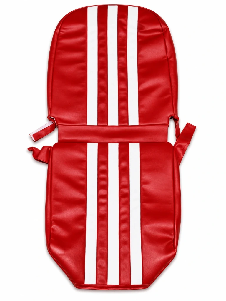 Garniture siège AVANT DROIT Symétrique Skaï ROUGE RAYE BLANC