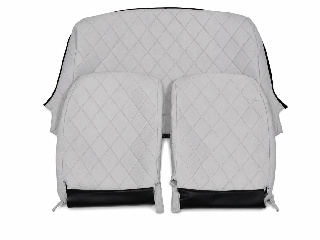 Ensemble Garnitures Asymétrique Tissu GRIS CHARLESTON 2 sièges AV+ banquette arrière