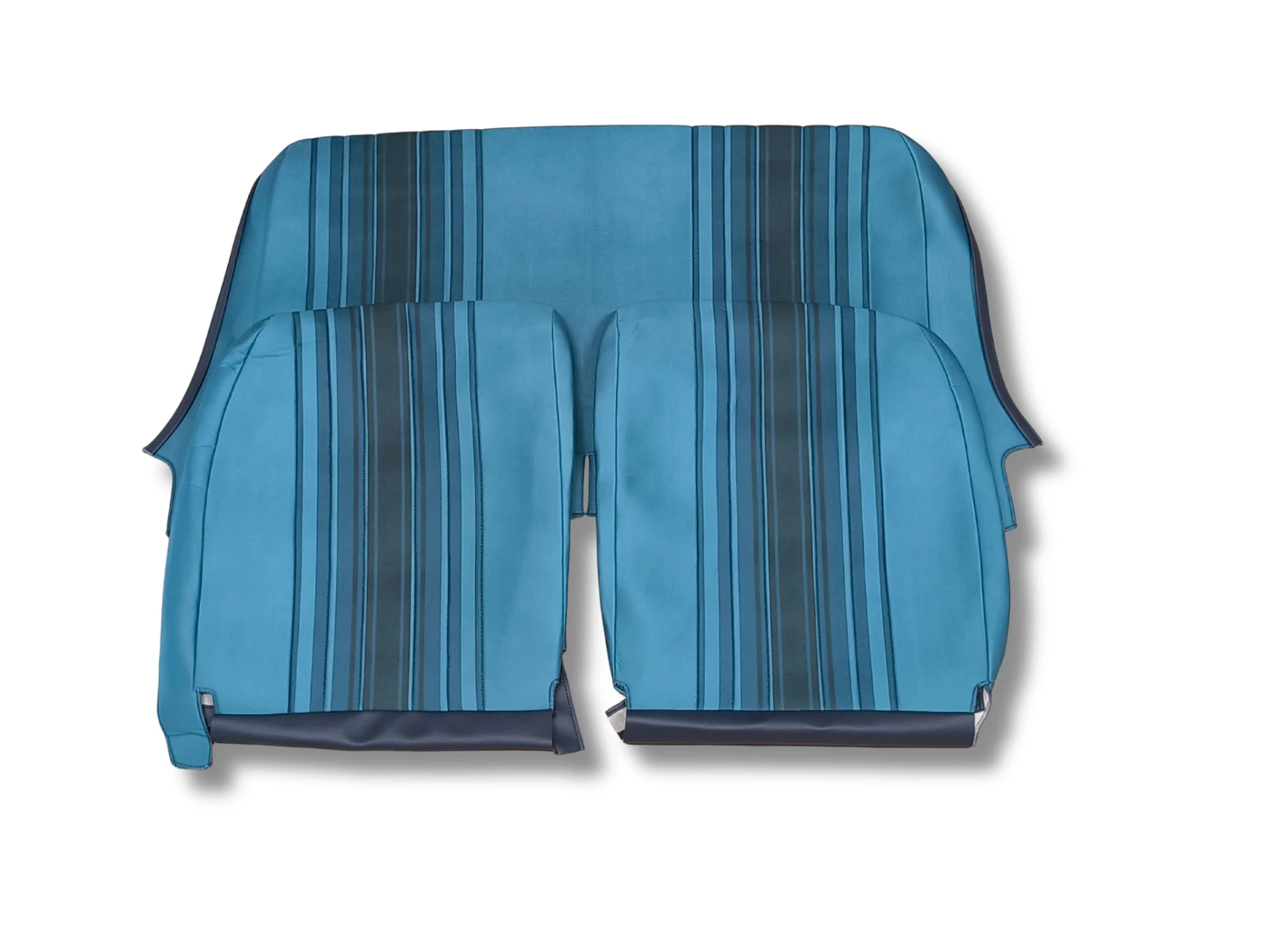 [A21706] Ensemble Garnitures Asymétrique Tissu BLEU RAYE 2 sièges AV+ banquette arrière