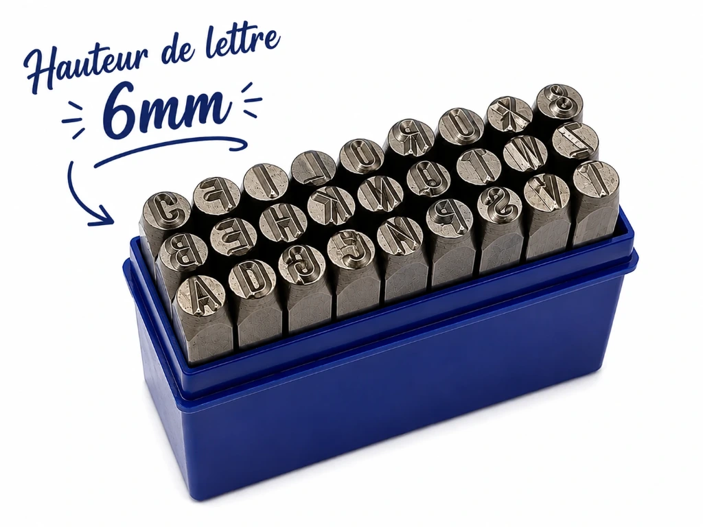 Lettres à frapper 6mm